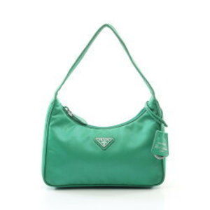 Prada Re Edition TESSUTO Handbag Nylon Saffiano Leather Green
